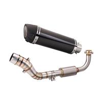 DIQXLGS For Aerox155 NVX155 NVX125 For Aerox 155 NVX 155 125 Motorcycle Exhaust Escape Modify Front Link Pipe 51mm Muffler(Style C)