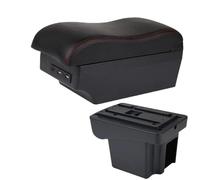 DIQXLGS For C&hevrolet For NIVA Armrest Retrofit Parts Car Armrest Box Storage Box Car Interior Accessories Charging USB(A1 Black red 7USB)