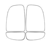 DIQXLGS For Citroen For Relay Third Generation 2006-2023 Upper Lower Left Right Side Mirror Glass Heated Convex Replacement(Upper and Lower LR)