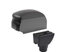 DIQXLGS For HYUNDAI For Getz Car Armrest Box Retrofit Parts Center Storage Box Car Accessories(B1 Black Red double)