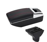 DIQXLGS For Hyundai I20 2012 Car Armrest Box Interior Parts Retrofit Parts Storage Box Car Accessorie(A1 Black red NO USB)