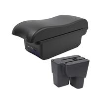 DIQXLGS For Kia For Pegas Car Armrest Box Central Storage Box Interior Retrofit Parts With USB Car Accessories(B2 black line 3USB)