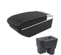 DIQXLGS For Kia For Pegas Car Armrest Box Central Storage Box Interior Retrofit Parts With USB Car Accessories(A1 Black red 7USB)