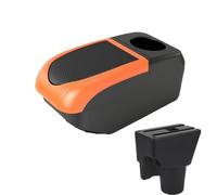 DIQXLGS For Kia For Picanto Armrest Box For 3X-Line Car Armrest Interior Car Accessories Storage Box(B2 Orange frame 6USB)