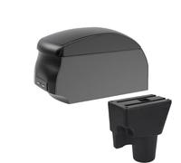 DIQXLGS For Kia For Picanto For 3X-Line Car Armrest Box Modification With USB Interface Storage Box(A2 Black single)