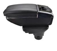 DIQXLGS For Kia For Rio 4 (YB) 2017-present For Kia For X-Line Center Centre Console Storage Box Armrest Rotatable Leather(Black with Black thread)