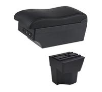 DIQXLGS For KIA For Rio 5 2012 2013 2014 2015 2016 2017 2018 2019 Car Armrest Box Leather Arm Rest Center Console Storage Box(E2 Black Line)