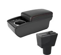 DIQXLGS For Lada For Xray Armrest Box Universal Car Central Armrest Storage Box With USB Charging Interface(B1 Red line 6 usb)
