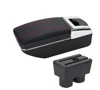 DIQXLGS For N&issan For Tiida C11 Armrest Box For Sylphy For Tiida For Latio Car Armrest Box Interior Center Storage Box(A1 Black red NO USB)