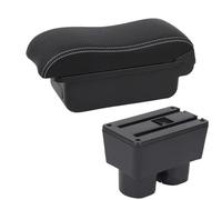 DIQXLGS For N&issan For Tiida C11 Armrest For Sylphy For Tiida For Latio Car Armrest Box Interior Center Storage Box(C3 Black white NO USB)