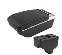 DIQXLGS For Peugeot 2008 Armrest Box For Peugeot 208 2019-2024 Car Armrest Storage Box Retrofit Parts Interior Accessories(A2 Black line7 USB)