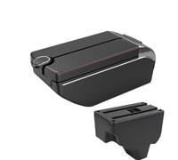 DIQXLGS For Peugeot 2008 Central Armrest Box For Peugeot 208 2019-2024 Car Armrest Storage Box Retrofit Parts(B1 Black red 7USB)