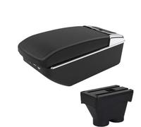 DIQXLGS For Peugeot 208 2012-2018 Central Armrest Box Storage Box Car Accessories Retrofit Parts Auto Holder Ashtray(A2 Black line7 USB)