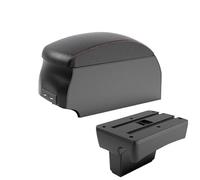 DIQXLGS For Peugeot 307 Car Armrest Box Center Storage Box Interior Retrofit USB Charging Car Accessories(B1 Black Red double)