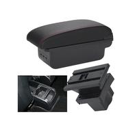 DIQXLGS For S&koda For Octavia Armrest Box For S&koda For Yeti Mk2 A5 Car Armrest Storage Box(B1 Black red 3USB)
