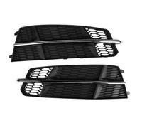DIQXLGS For S6 A6 S-Line Facelift 2016 2017 2018 HONEYCOMB Fog Light Bezel 4G0807681AN Car Front Bumper Grille Grill Cover DIQXLGS(Chrome Silver)