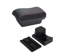 DIQXLGS For Suzuki For Baleno Armrest 2017 2018 2019 Retrofit Parts Car Armrest Box Center Storage Box 3USB(B1 Black red 3USB)