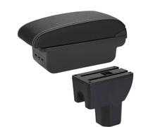 DIQXLGS For Suzuki For Splash Armrest Box Car Storage Box Arm Car Accessories Interior Details Retrofit Parts(B3 Black white 3USB)