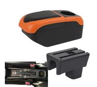 DIQXLGS For Suzuki For Swift 2005-2024 Car Armrest Box Car Accessories Interior Details Storage Box Retrofit Parts(Black orange)
