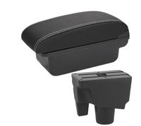 DIQXLGS For Toyota For Aqua For Prius C Car Armrest Storage Box Retrofit Parts Interior Car Accessories(C3 Black white NO USB)
