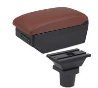 DIQXLGS For Toyota For RAV4 Car Armrest Box Interior Parts Storage Box(C6 brown 7USB)