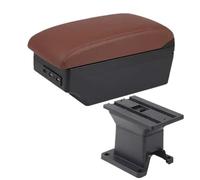 DIQXLGS For Toyota IQ Armrest Box For Toyota IQ Car Armrest Interior Central Storage Box Car Accessories Retrofit Parts With USB(C6 brown 7USB)