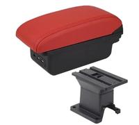 DIQXLGS For Toyota IQ Armrest Box For Toyota IQ Car Armrest Interior Central Storage Box Car Accessories Retrofit Parts With USB(B4 red 3USB)