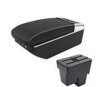 DIQXLGS For WR-V For Fit For Jazz 3 Car Armrest 2014 2015 2016-2020 Storage Box Car Accessories Retrofit Parts Interior(A3 Black white 7USB)