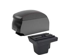 DIQXLGS For Wuling For Confero S Armrest Car Armrest Box Central Storage Box Car Accessories Modification With USB Interface(B1 Black Red double)