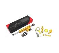 DIQXLGS For Yamaha YZF R1 YZF R6 2006 2007 2008 2009-2020 255MM Motorcycle Steering Damper Stabilizer Mount Bracket Support Kit(Gold+Gold)