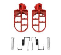 DIQXLGS Motorbike Dirt Pit Bike Motorcycle Foot Pegs Rests Footpegs For Y&amaha PW50 80 TW200 XR50R CRF50 CRF70 CRF80 CRF100F(RED)