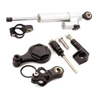 DIQXLGS Motorcycle Adjustable Linear Reversed Steering Damper With Bracket Support For Yamaha YZFR6 YZF R6 2006-2020(Silver2+Black)