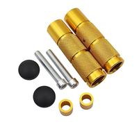 DIQXLGS Motorcycle ATV CNC Aluminum M8 Footrests Foot Pegs Pedals For Bike Scooter Dirt Bike ATV Universal Accessory(Yellow)
