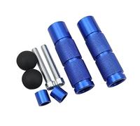 DIQXLGS Motorcycle ATV CNC Aluminum M8 Footrests Foot Pegs Pedals For Bike Scooter Dirt Bike ATV Universal Accessory(Blue)