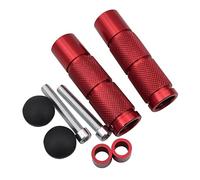 DIQXLGS Motorcycle ATV CNC Aluminum M8 Footrests Foot Pegs Pedals For Bike Scooter Dirt Bike ATV Universal Accessory(RED)
