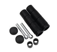 DIQXLGS Motorcycle ATV CNC Aluminum M8 Footrests Foot Pegs Pedals For Bike Scooter Dirt Bike ATV Universal Accessory(BLACK)