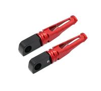 DIQXLGS Motorcycle CNC Aluminum Rear Foot Pegs Footrest Adapter Rider Passenger Footpegs For Y&amaha YZF R1 R6 R1M R1S(RED)