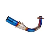 DIQXLGS Motorcycle Exhaust Manifold Stainless And Titanium Alloy 51mm Front Link Pipe For Y&amaha XMAX300 XMAX 300 2017 2018 2019-2024(Stainless Steel B)