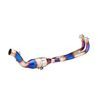 DIQXLGS Motorcycle Exhaust Muffler Escape Exhaust Front Middle Pipe Slip-On For Y&amaha For Tmax530 For Tmax560 530 2017 2018 2019 2020 2021(Blue)