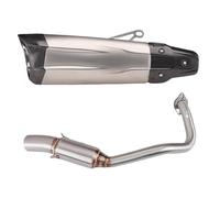 DIQXLGS Motorcycle Exhaust Pipe Muffler Modified Accessory Middle Tube Link Pipe Complete Exhaust Silencer For Forza300 2018 2019 2020(Style C)