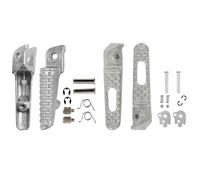 DIQXLGS Motorcycle Front Rear Footrests Foot Pegs Pedal Accessories For CBR600RR 2003-2006 For CBR1000RR 2004-2014(WHITE,Front Rear)