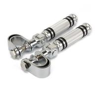DIQXLGS Motorcycle Pegs 25MM 32MM Crash Bar O-Ring Clamps Mount Footrests Highway Footpegs For Harley For Touring For Dyna For Softail(Chrome)