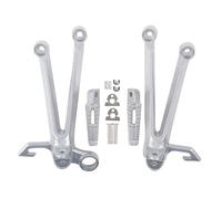 DIQXLGS Motorcycle Rear Passenger Foot Peg Footrest Bracket For Suzuki GSXR1000 GSXR 1000 2005 2006(Silver)