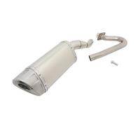 DIQXLGS Slip On For Italjet For Dragster 200 125 Motorcycle Exhaust Front Link Pipe Muffler Motocross Espace Modified Accessories(Style A)