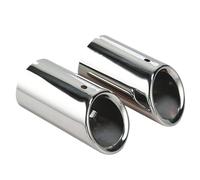 DIQXLGS Stainless Steel Exhaust Tips Pipe Muffler For A3 A4 B8 A6 C6 A5 Q5 Q7 Q3 A1 A8 76mm Tailpipe Car Accessories(Silver,2PCS)