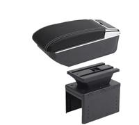 DIQXLGS Universal Car Armrest Box Central Universal Model Armrest Box Car Accessories Storage Box Support Arm(B3 white line NO USB)