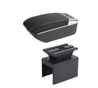 DIQXLGS Universal Car Armrest Box Central Universal Model Armrest Box Car Accessories Storage Box Support Arm(B1 red line NO USB)