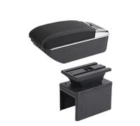 DIQXLGS Universal Car Armrest Box Central Universal Model Armrest Box Car Accessories Storage Box Support Arm(C3 white line 7USB)