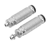 DIQXLGS Universal CNC Aluminum Motorcycle Motorbike Foot Pegs Rear Set Rests Racing Pegs Pedal Accessories(Silver)