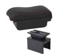 DIQXLGS Universal Model Armrest Universal Car Armrest Box Car Accessories Storage Box Retrofit Parts(B1 red line 3USB)